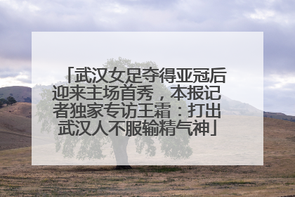 武汉女足夺得亚冠后迎来主场首秀，本报记者独家专访王霜：打出武汉人不服输精气神